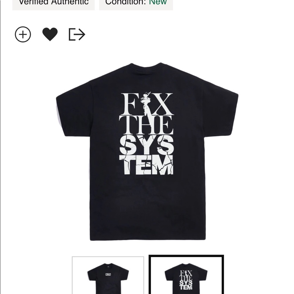 KITH fix the system t shirt